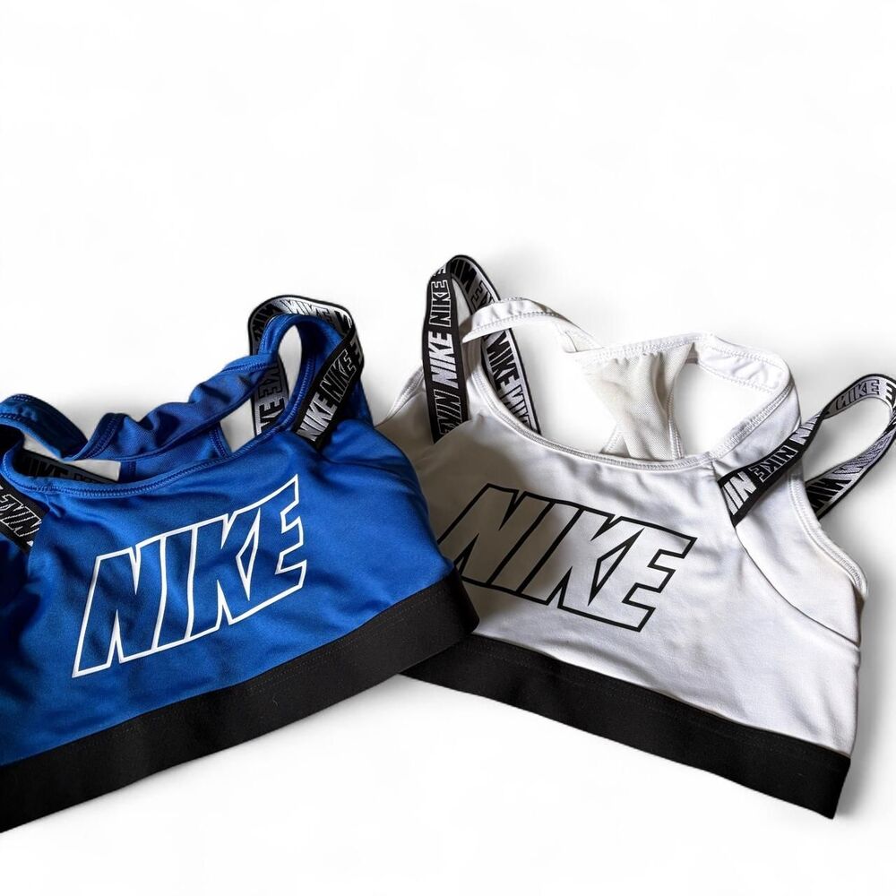Nike‎ Women's Blue and White Top